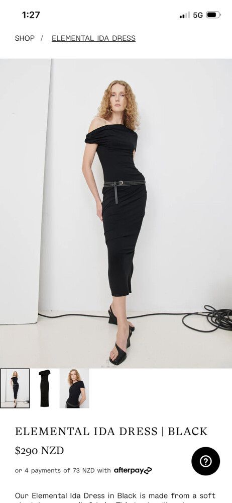 Paris Georgia Ida Elemental Black Dress