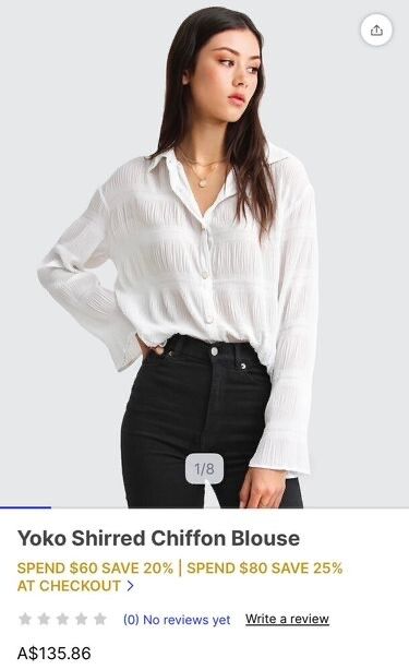 Belle & Bloom Yoko White Blouse