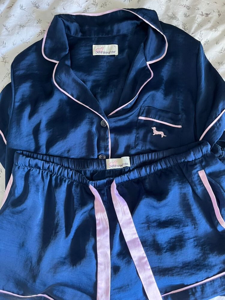 Peter Alexander Navy Pink Pyjama Set