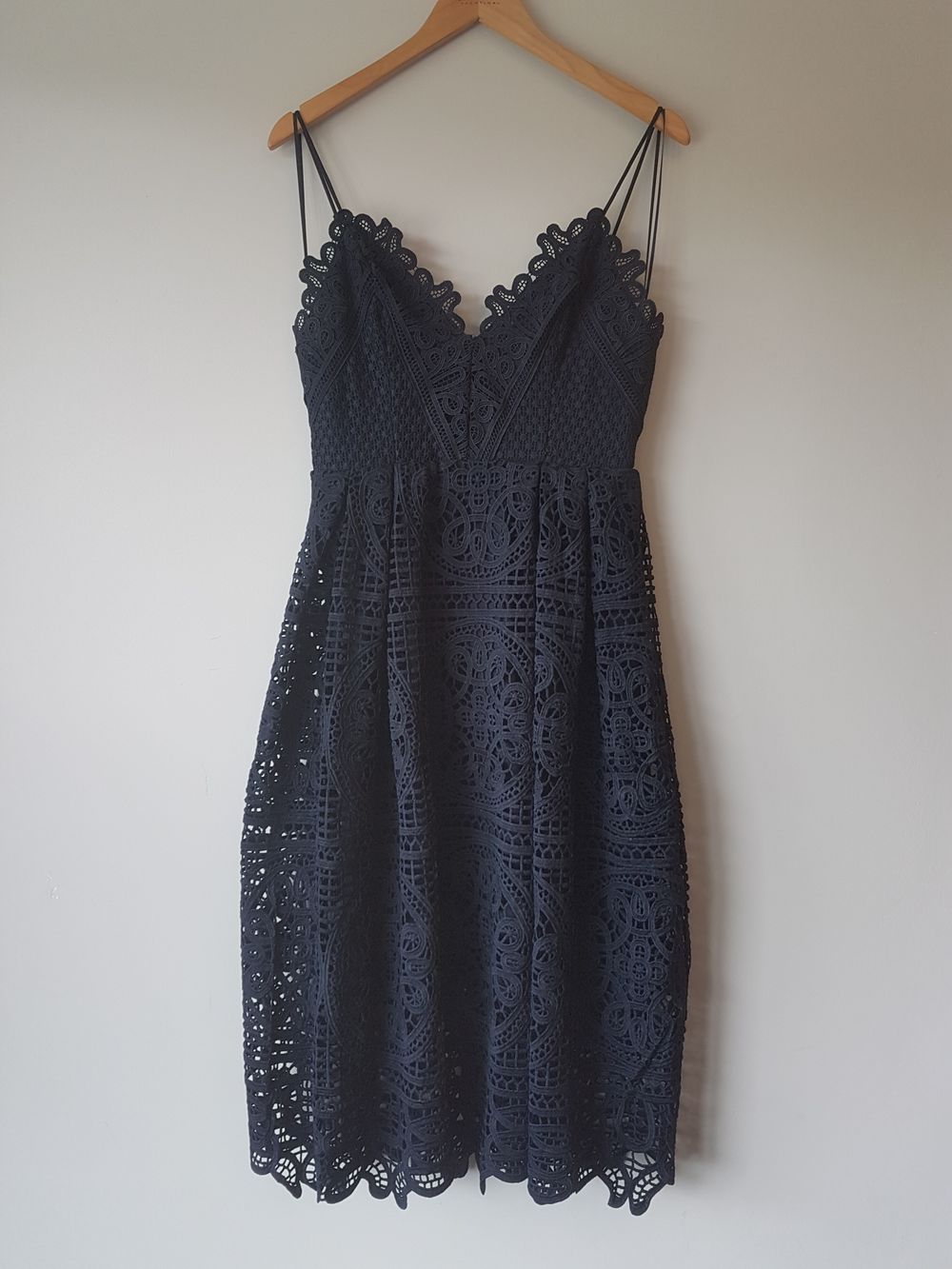 Seed Heritage - Seed Navy Broderie Lace Dress on Designer Wardrobe