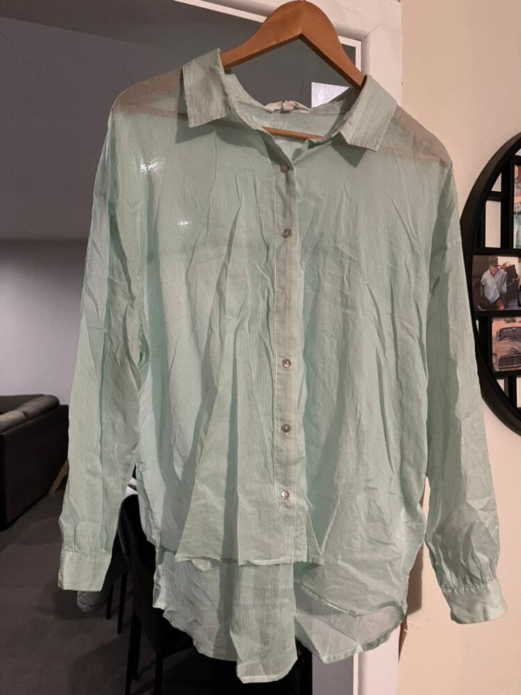 MAX Green Striped Shirt