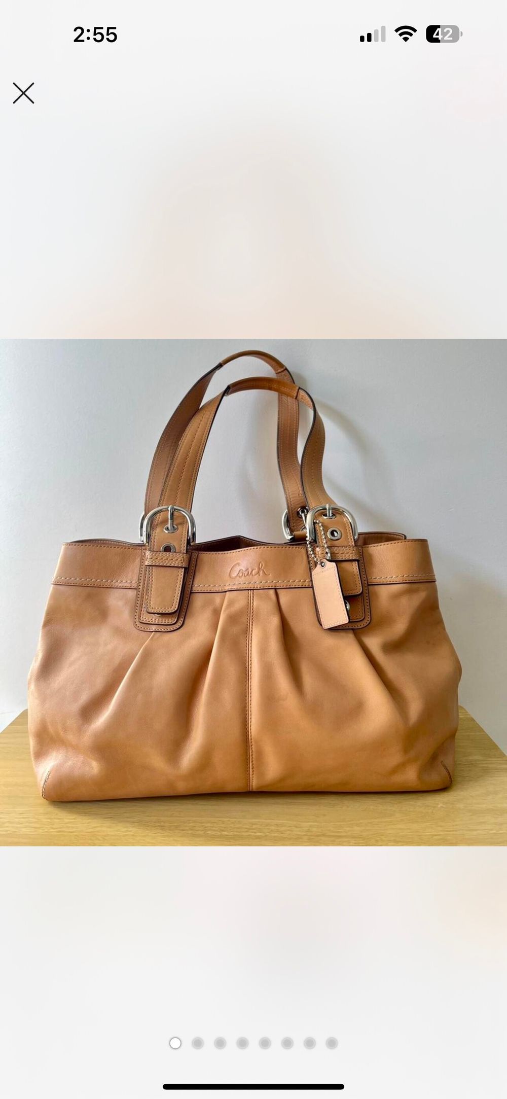 Coach Brown Leather Tote Bag
