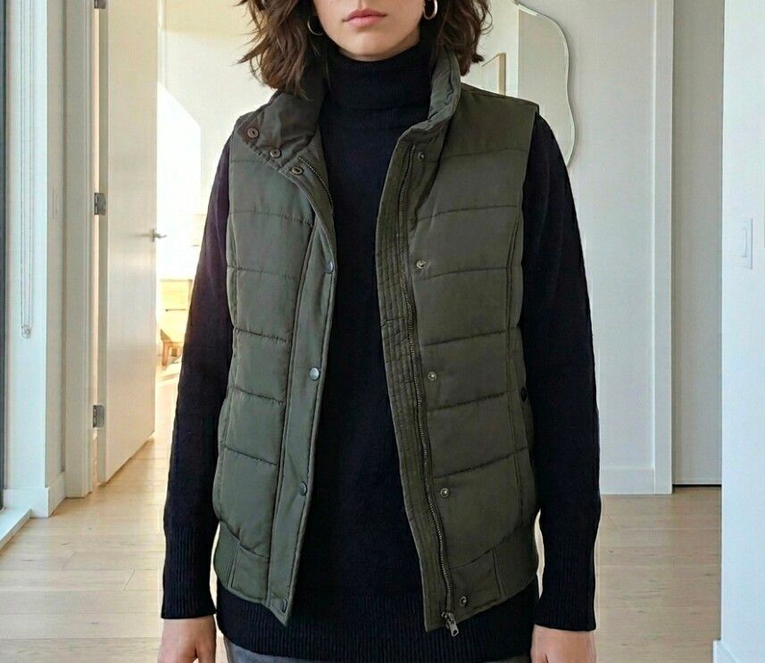 Witchery olive Green Quilted Vest