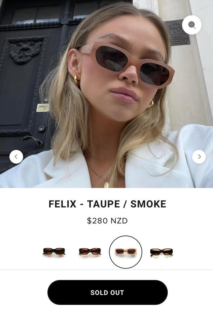 Vehla Eyewear - Vehla Felix Sunglasses In Taupe/Smoke on  display picture 3