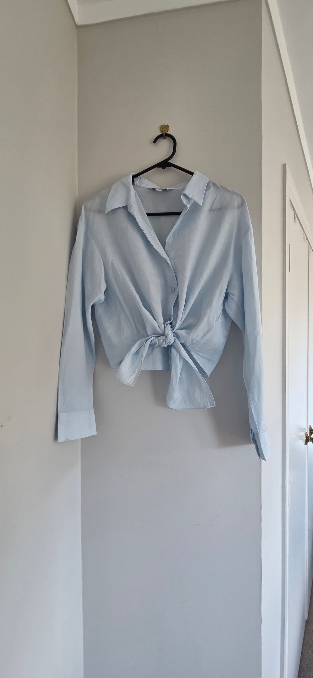 Marks & Spencer blue tie-up shirt