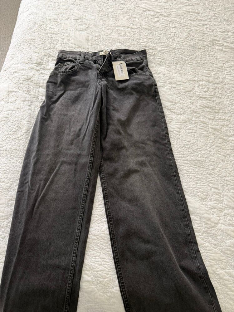 Motel Black Grey Low Rise Parallel Jeans