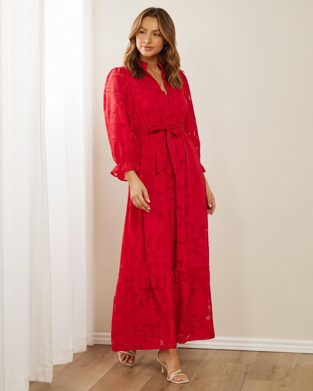 zara red maxi dress Stylish Satin Fashion Inspiration functional pockets seamlessly woven into its design Zara Dresses | Zara Red