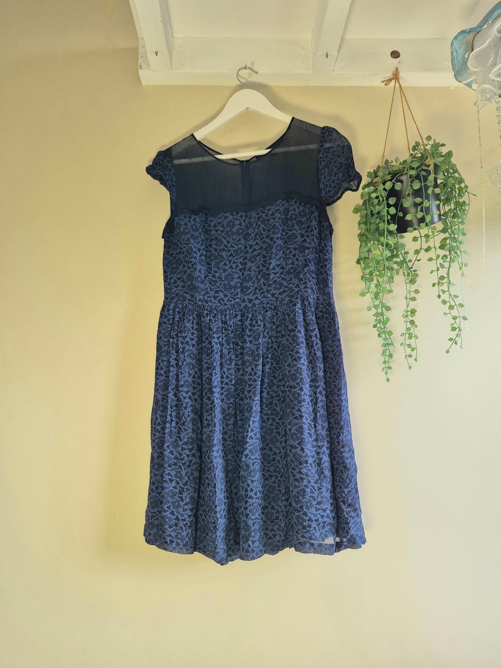 French Connection Navy Patterned Dress