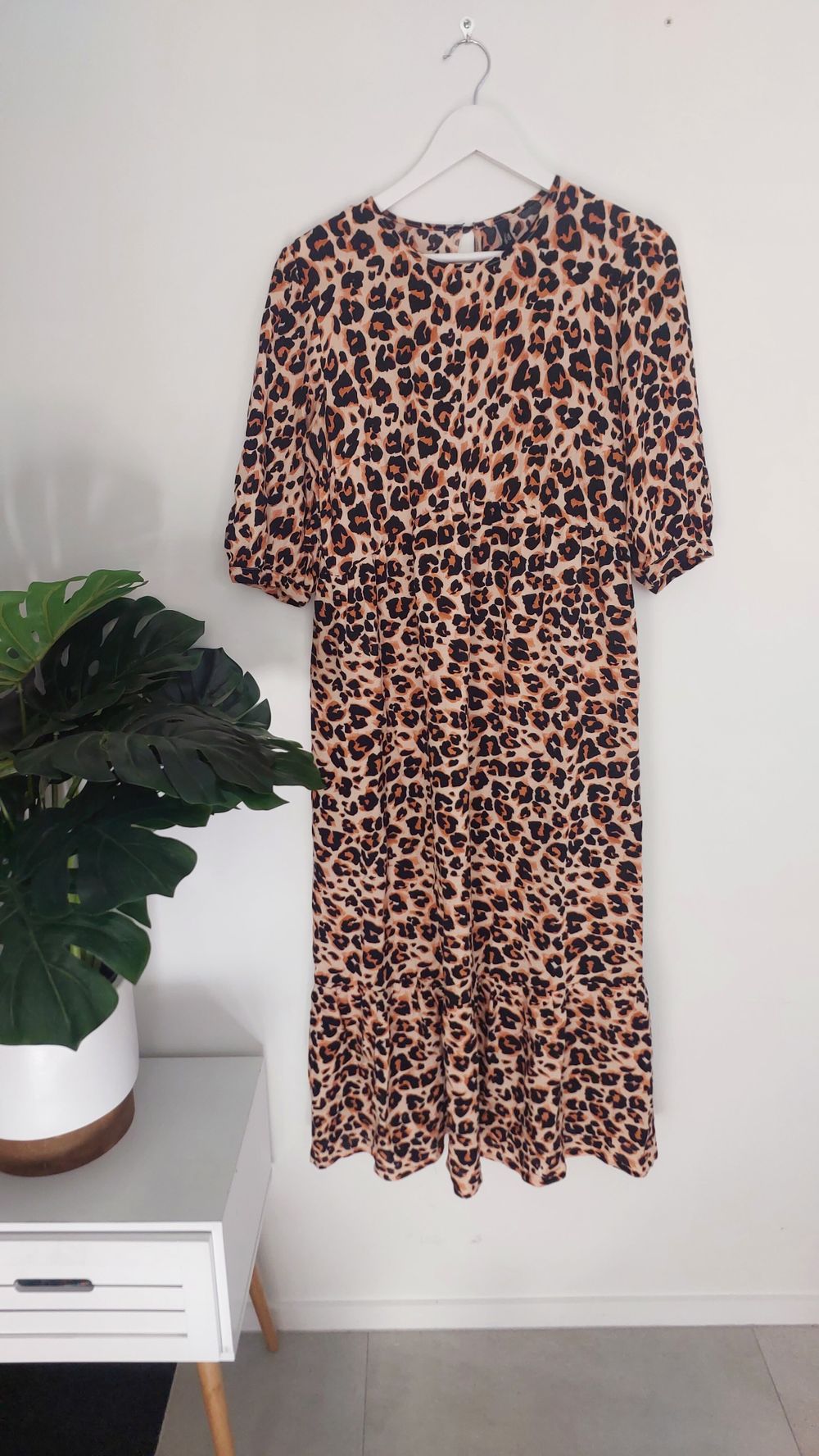 Nobody's Child Leopard Print Midi Dress