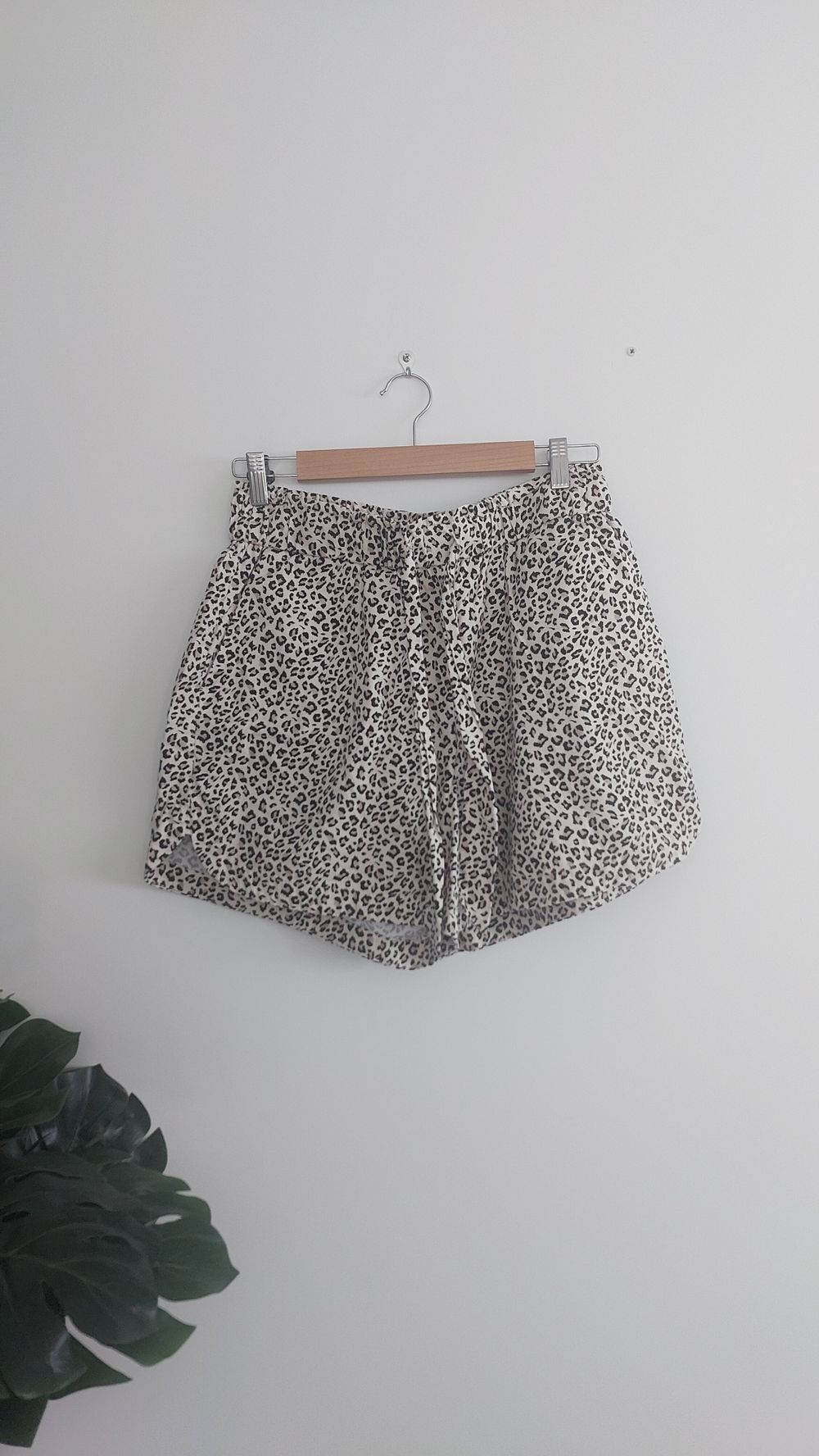 MAX Beige Leopard Print Shorts