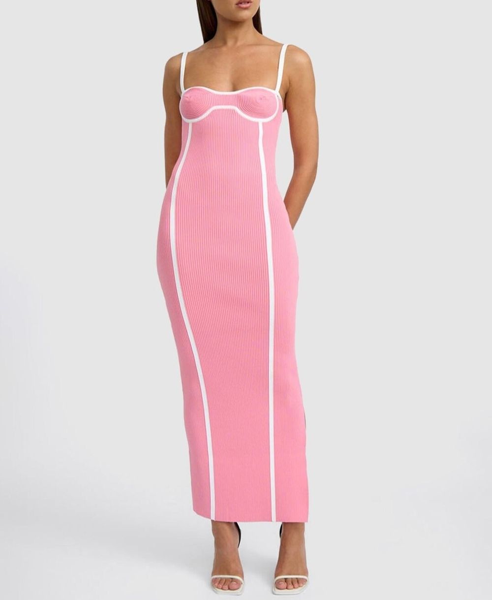 Nautilus Swirl Knit Midi dress