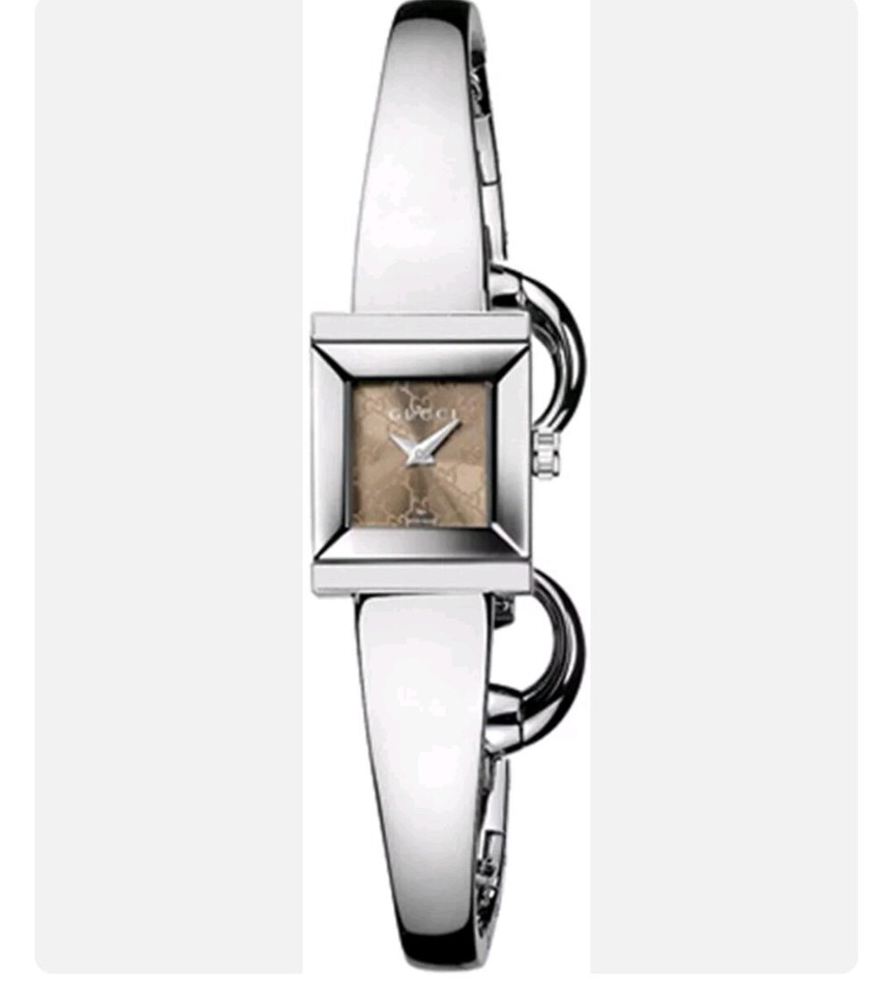 GUCCI SQ BRN GG STL BANGLE - YA128510