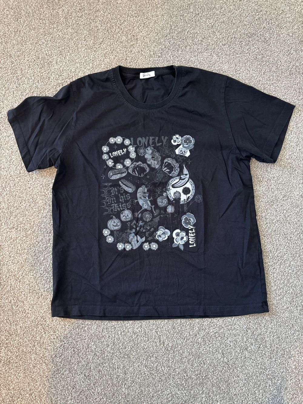 Lonely Black Graphic T-Shirt