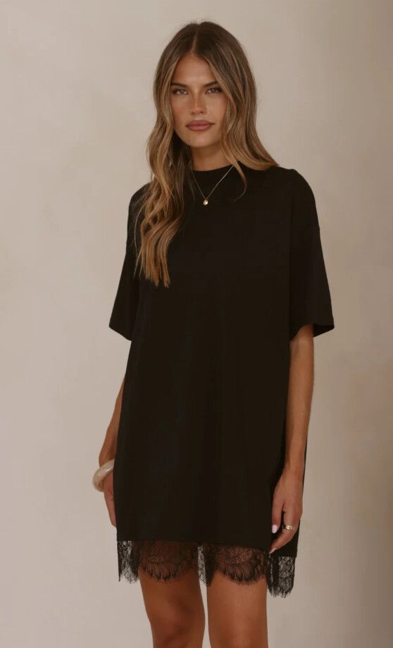 Billy J Boutique - Billy J Black T-Shirt Dress on Designer Wardrobe