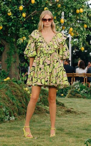 Pelicano Citrus Bloom Ruffle Mini Dress