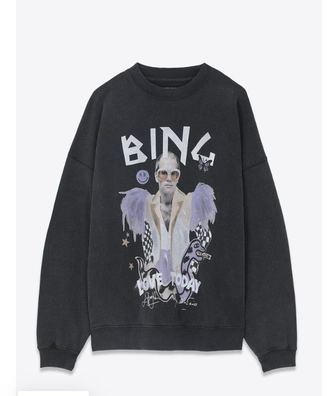 Anine Bing Harvey Crew Ab x To Elton John – Washed Black
