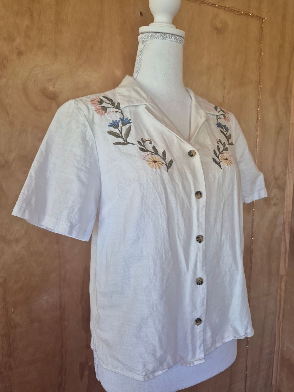 Princess Highway White Floral Shirt