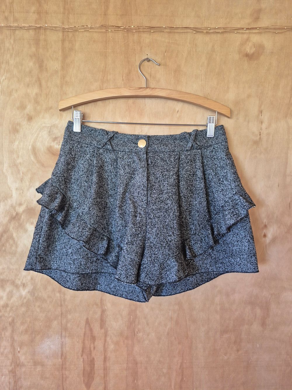 RUBY Grey Ruffle Shorts