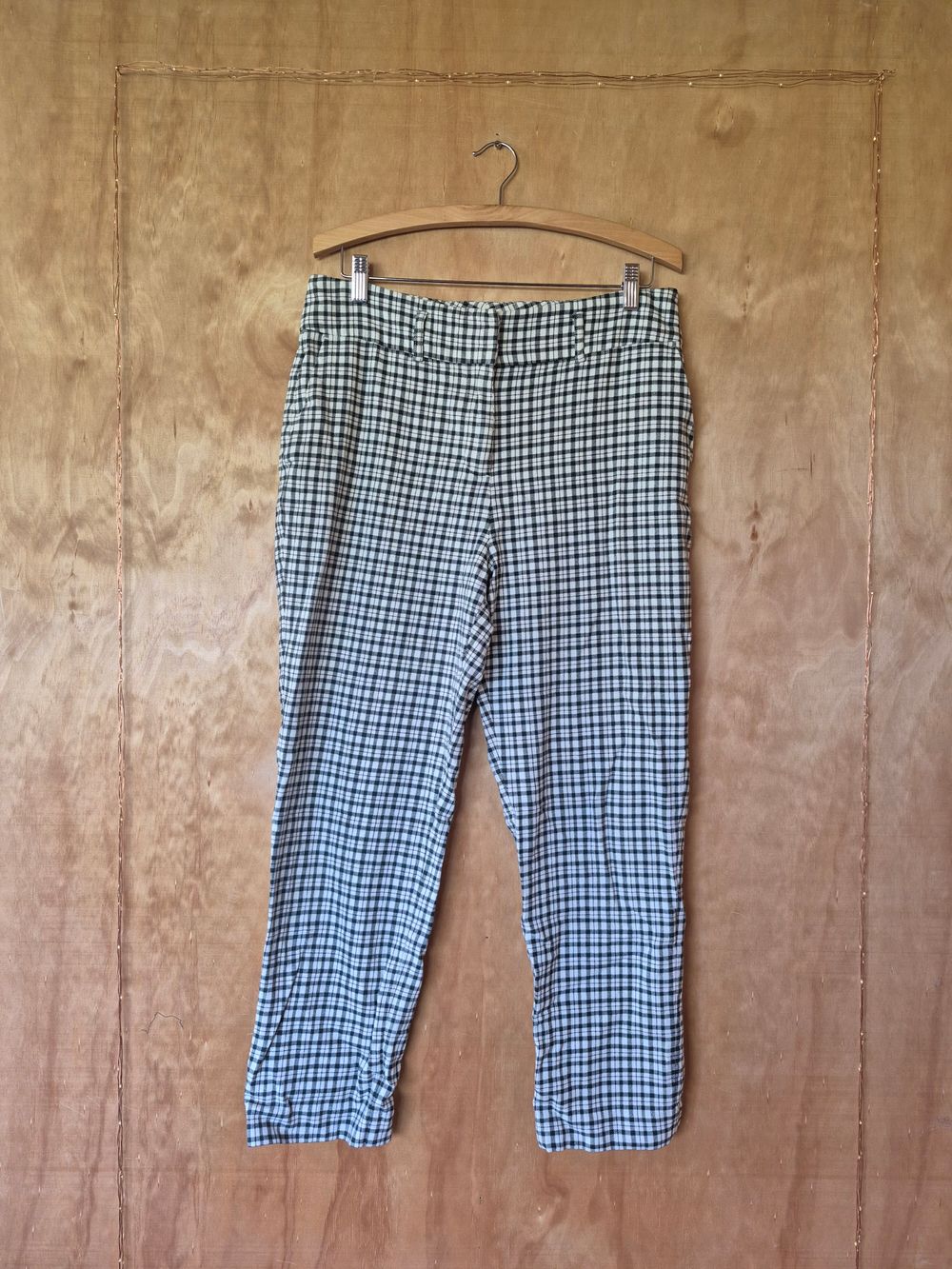 MAX Black And White Check Pants