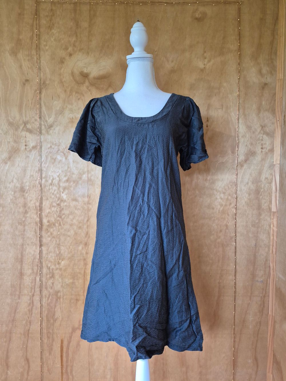 Moochi Gray Silk Dress