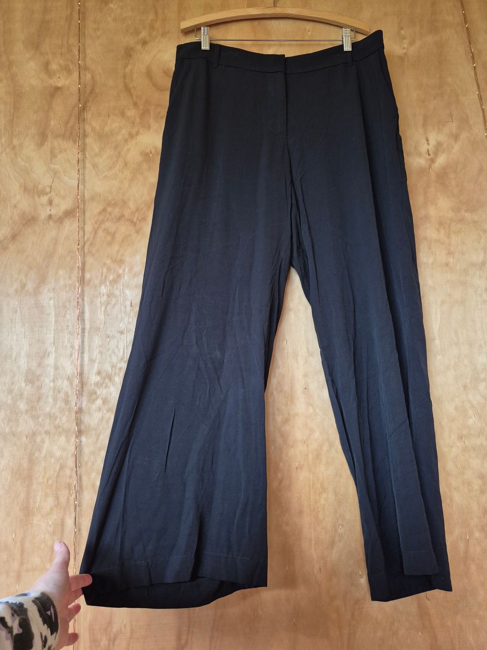 MAX Black Wide Leg Trousers