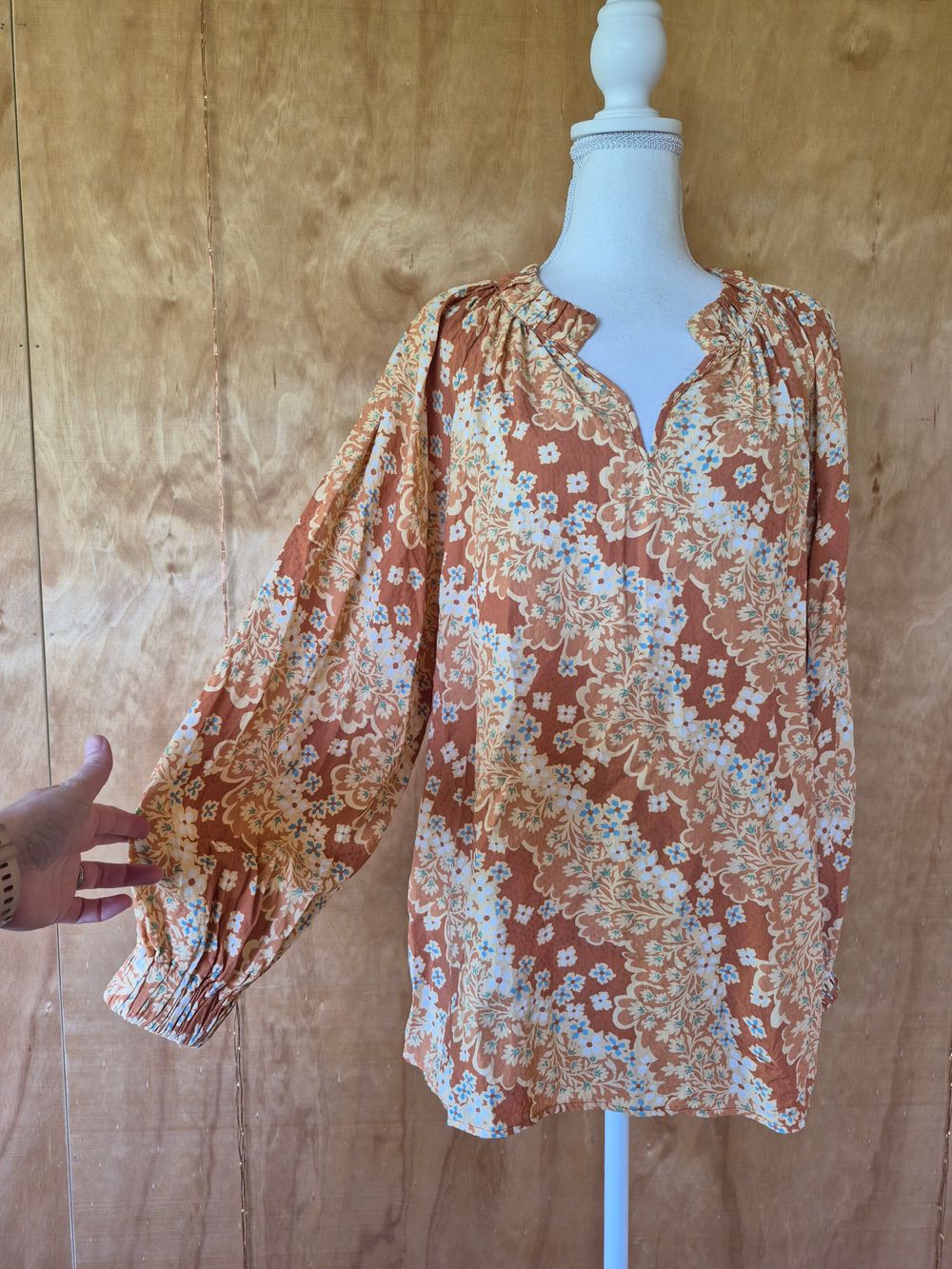 Once Was Orange Floral Top