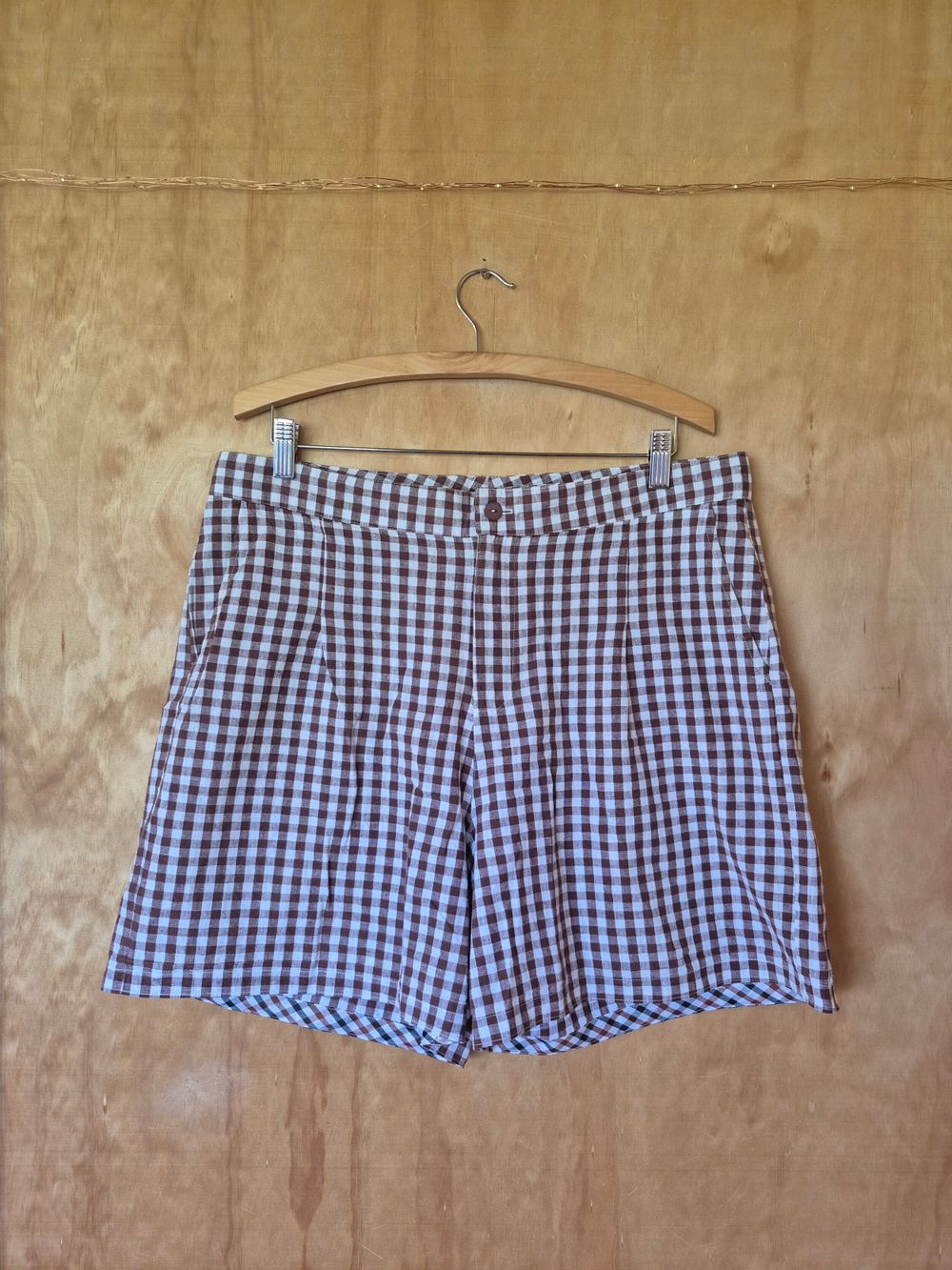 Silent Theory Brown Gingham Shorts