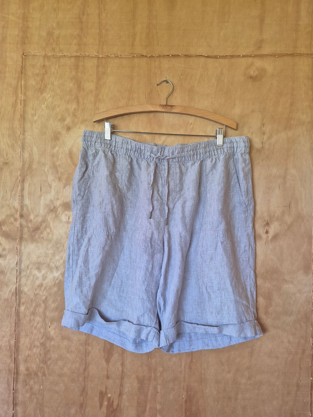Zest Grey Linen Shorts