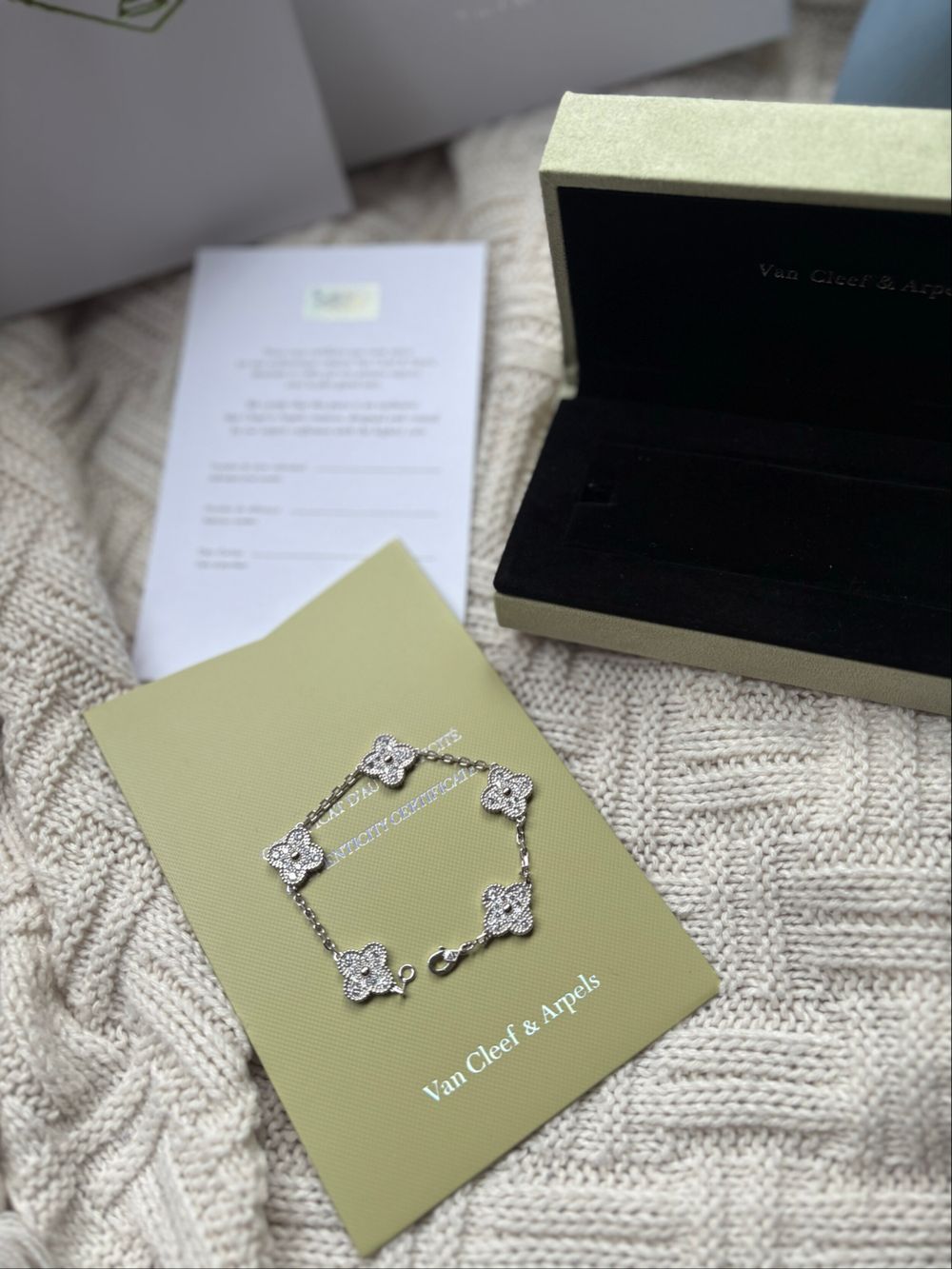 Full crystal in silver setting 5 Motif Bracelet
