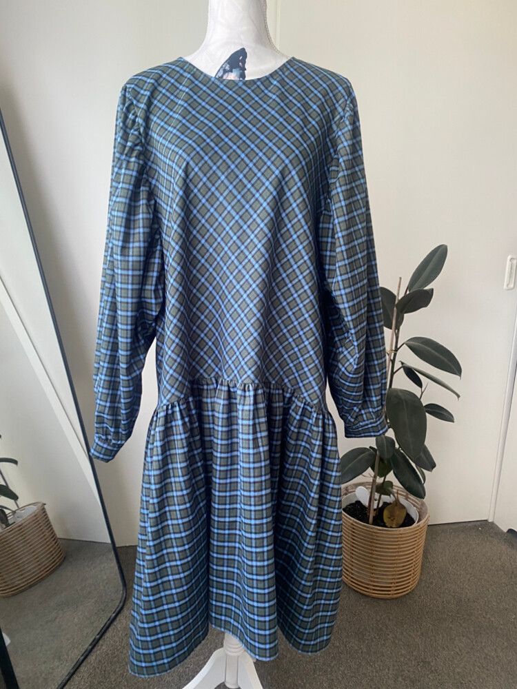 Adorn Dress Blue Check