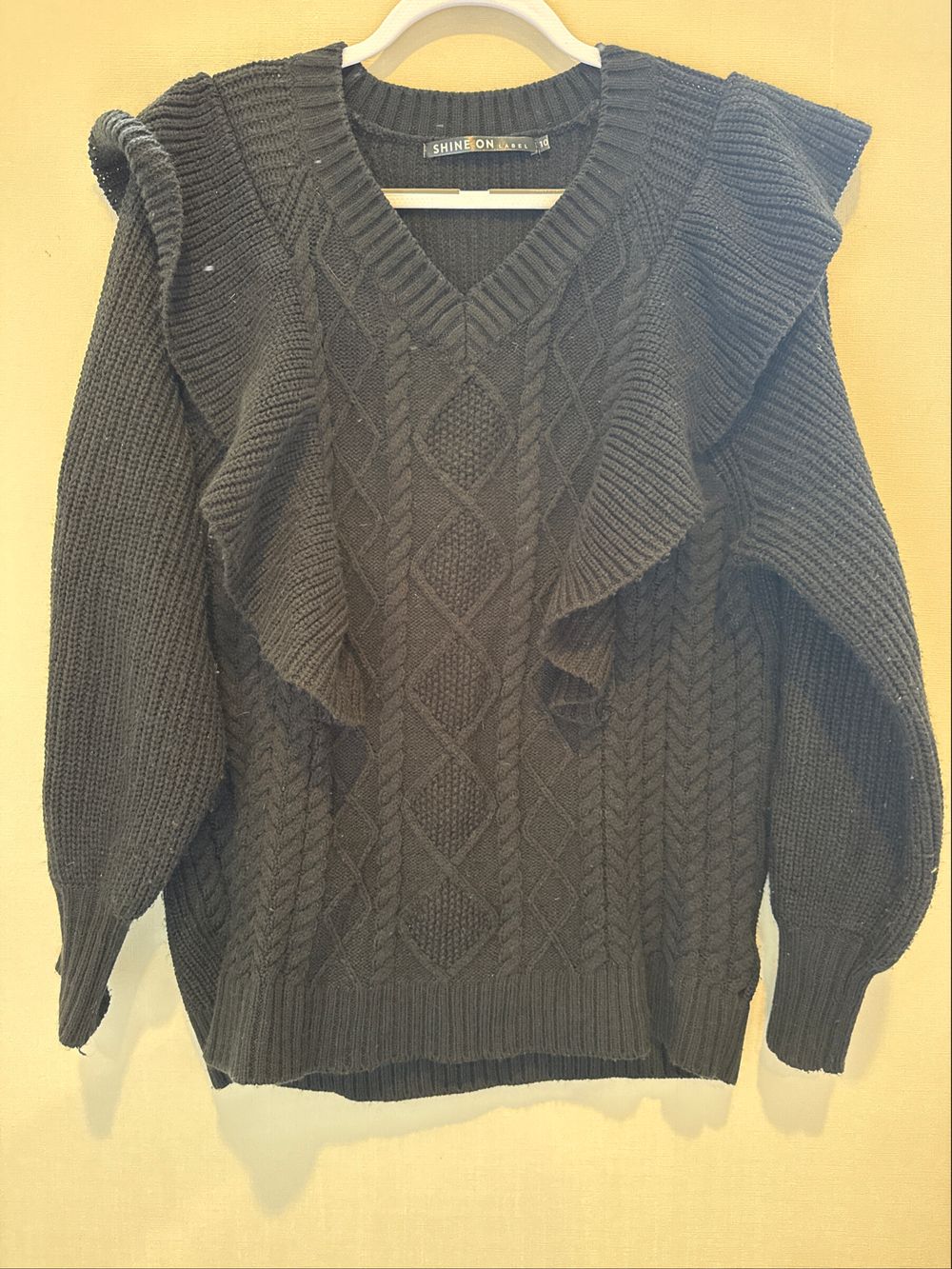 Shine On Label Black Knit Jumper