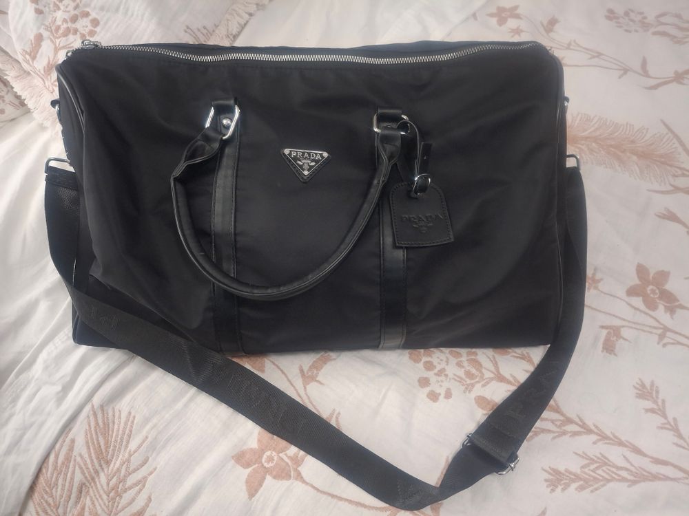 Prada Black Nylon Travel Bag
