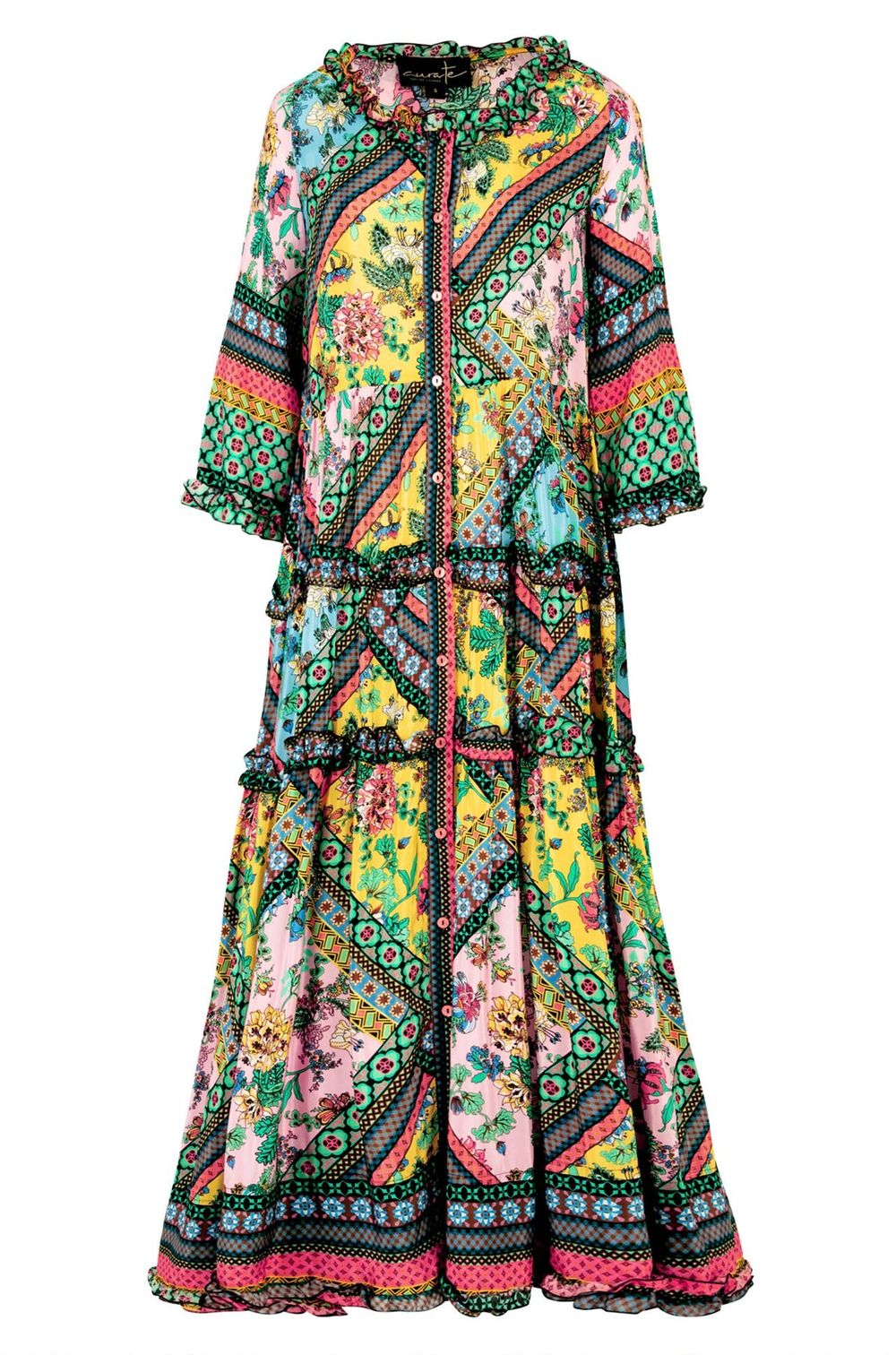 Curate Multicolour Printed Maxi Dress