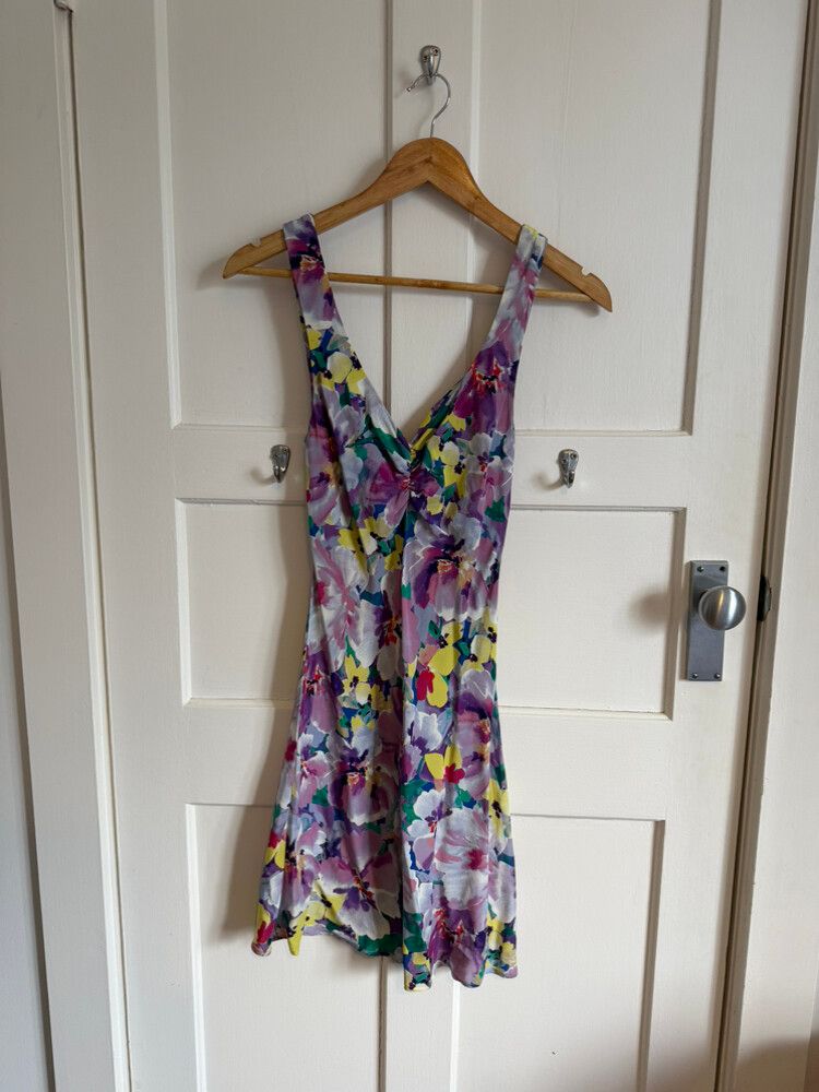 Ruby Silk Floral Dress