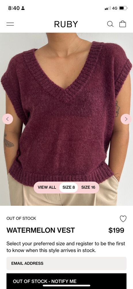 Ruby watermelon vest