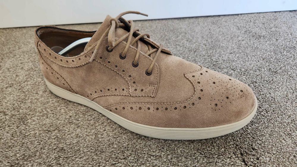 Clarks Men Beige Suede Casual Shoes