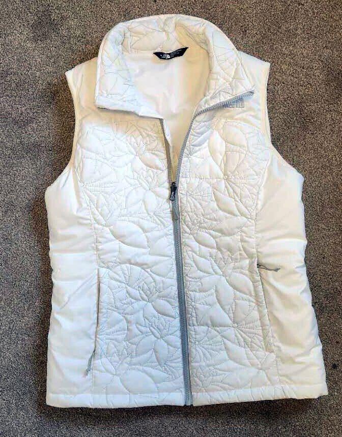 North Face White Embroidered Lotus Gilet