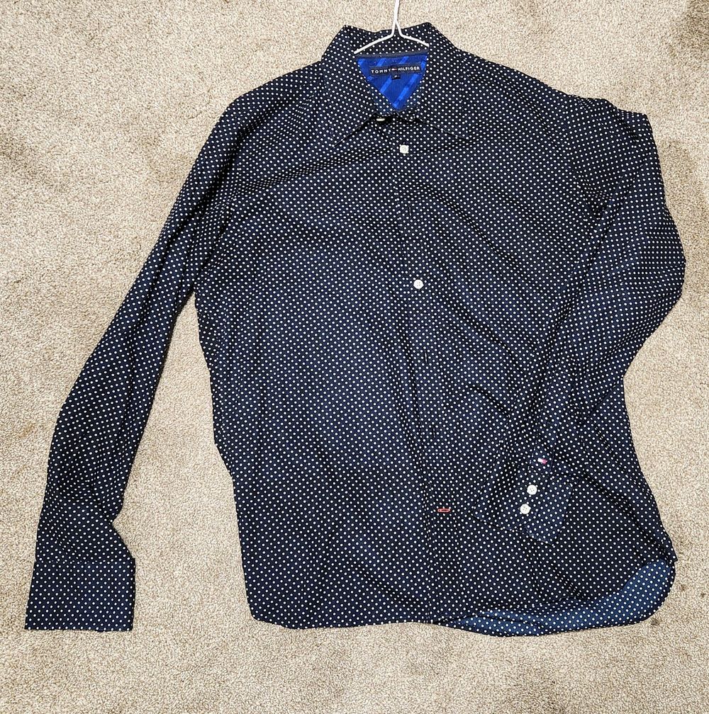 Tommy Hilfiger Blue Polka Dot Shirt