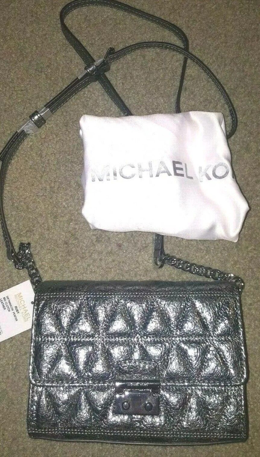 Pewter shoulder bag