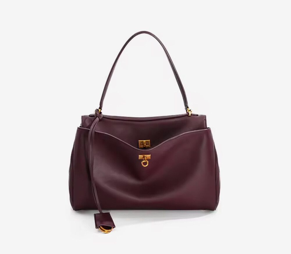 real leather handbag