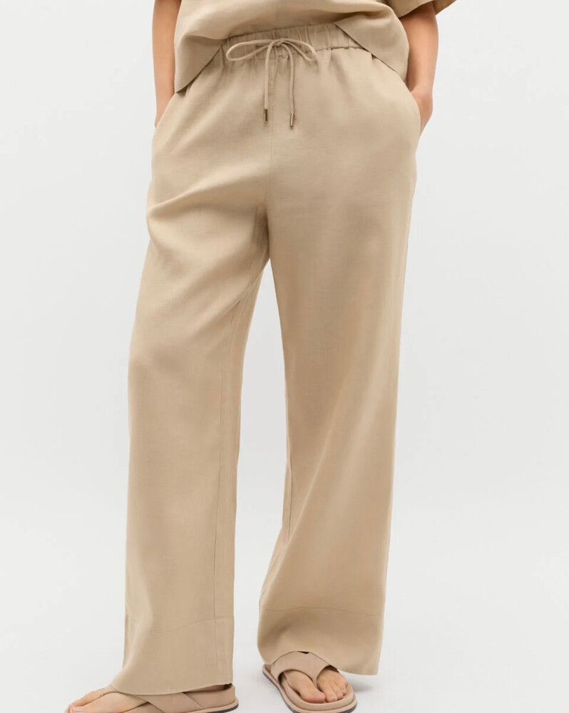 Core Linen Casual Tie Pants