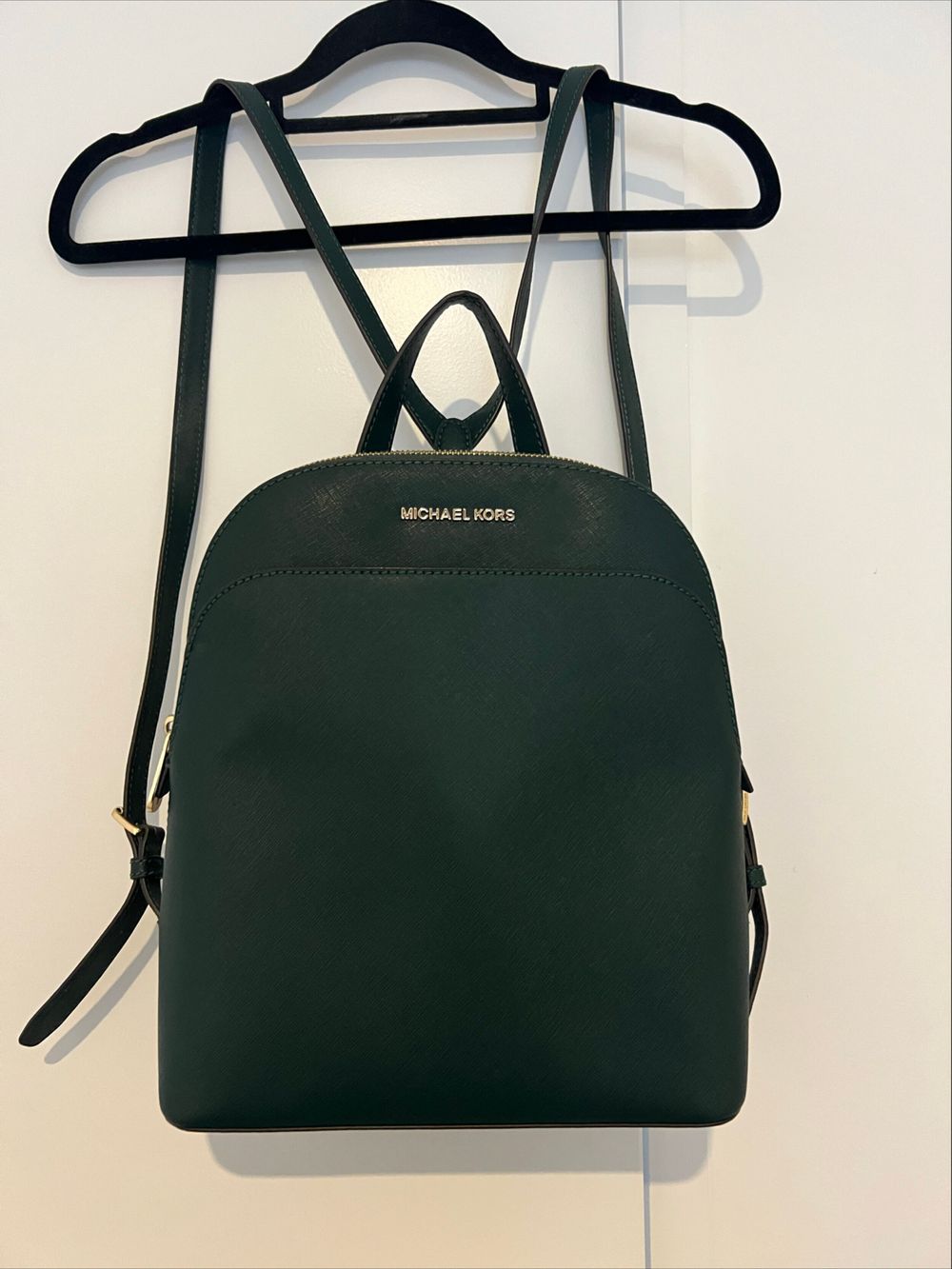 Michael Kors Green Saffiano Leather Backpack