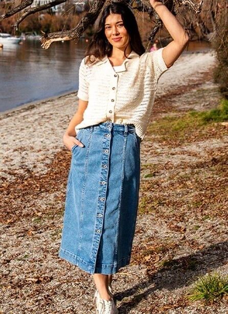 Elm Denim Midi Skirt - BNWT