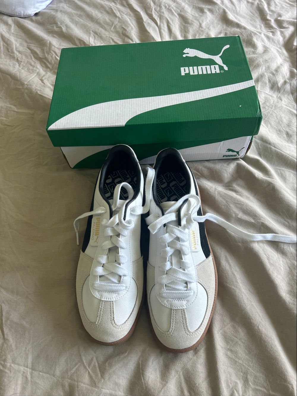 Puma Palermo Leather White Vapor Gray-Gum Sneakers