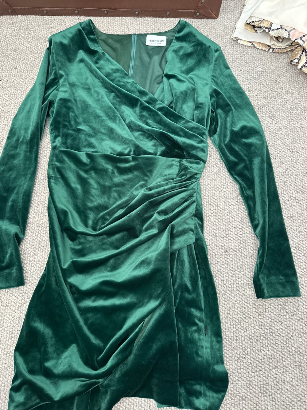 quiz green velvet dress Federation Monette Sequin Dress