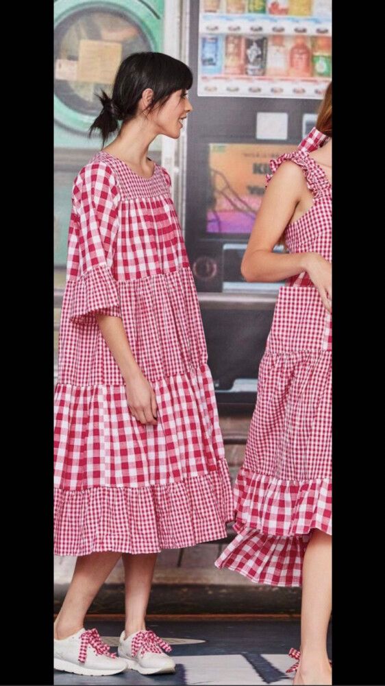 TRELISE COOPER Luxury Designer Coconut Ice Picnic Garden Party Cotton S M Dress