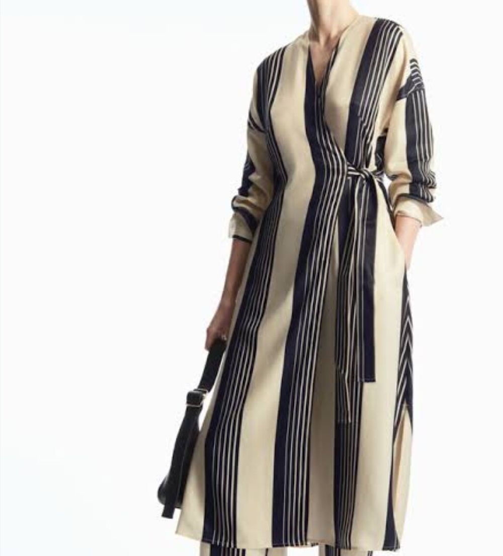 cos silk wrap dress Silk Dresses - COS
