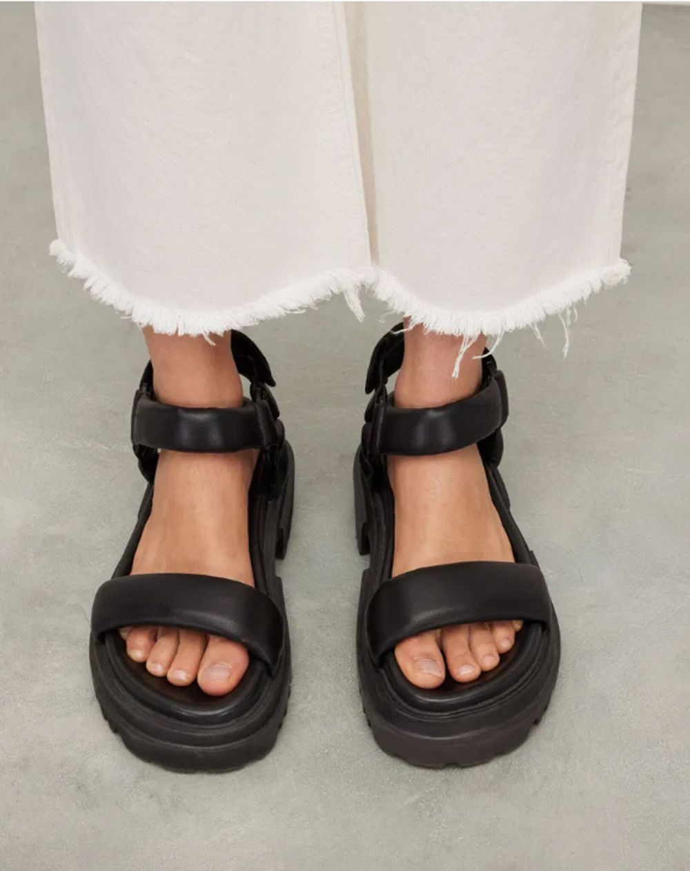 AllSaints Helium Leather Sandals, Size 41, Good Condition