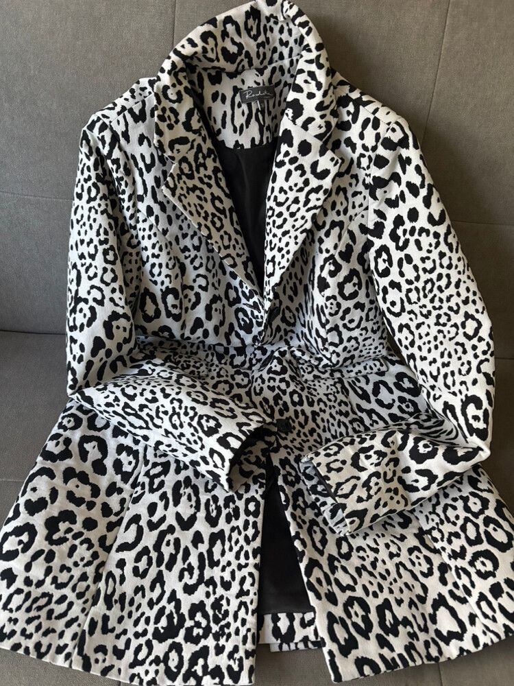 Rodika Zanian Leopard Print Coat