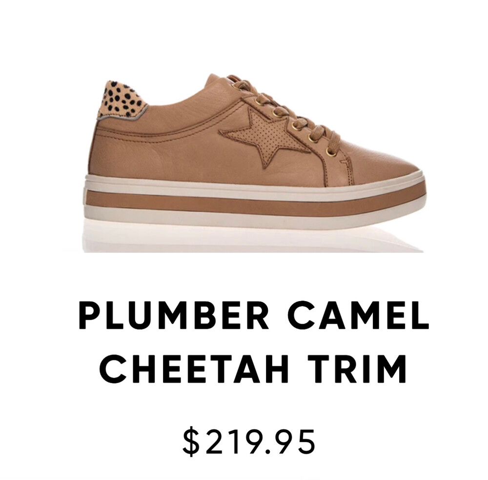 Alfie & Evie Plumber Camel Cheetah Trim Shoe